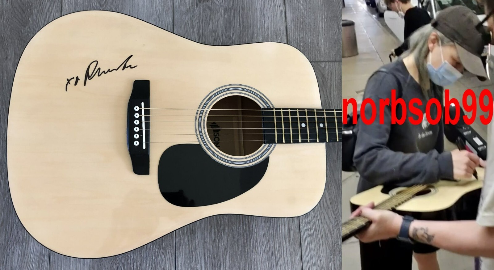 PHOEBE BRIDGERS BOYGENIUS SIGNED ACOUSTIC GUITAR w/EXACT PROOF & BECKETT LOA COA