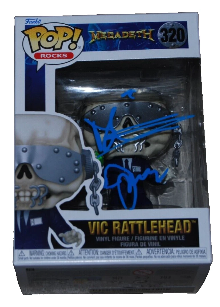 JAMES LOMENZO & DIRK VERBEUREN signed (MEGADETH) #320 Funko pop BECKETT BP09630