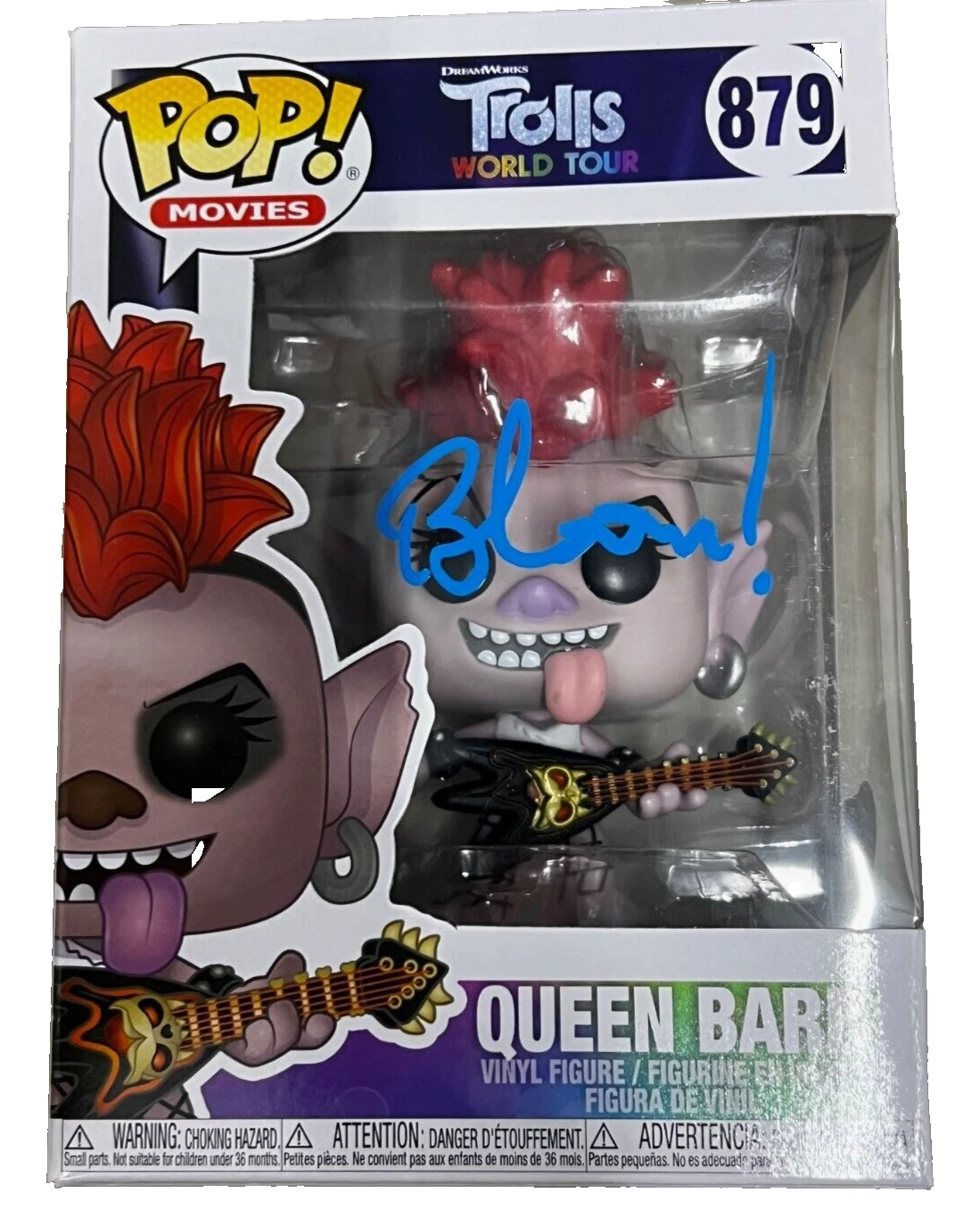RACHEL BLOOM signed (TROLLS WORLD TOUR) Queen Barb Funko Pop 879 BECKETT BP09616