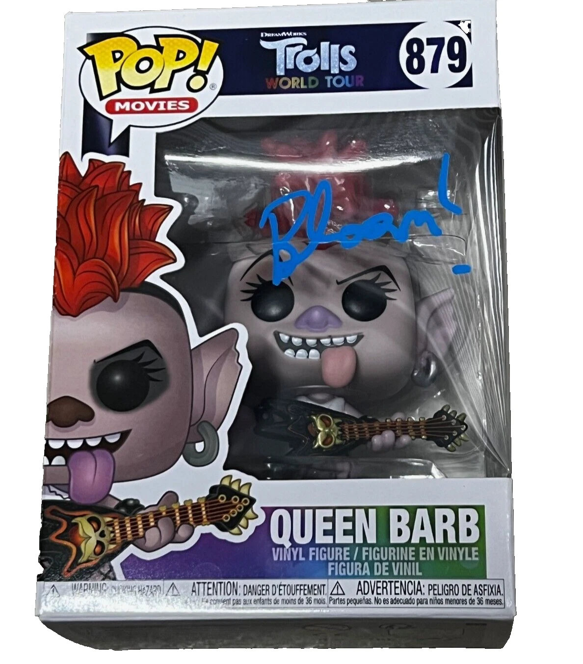 RACHEL BLOOM signed (TROLLS WORLD TOUR) Queen Barb Funko Pop 879 BECKETT BP09618