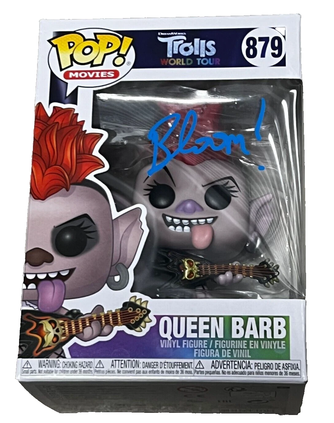 RACHEL BLOOM signed (TROLLS WORLD TOUR) Queen Barb Funko Pop 879 BECKETT BP09617