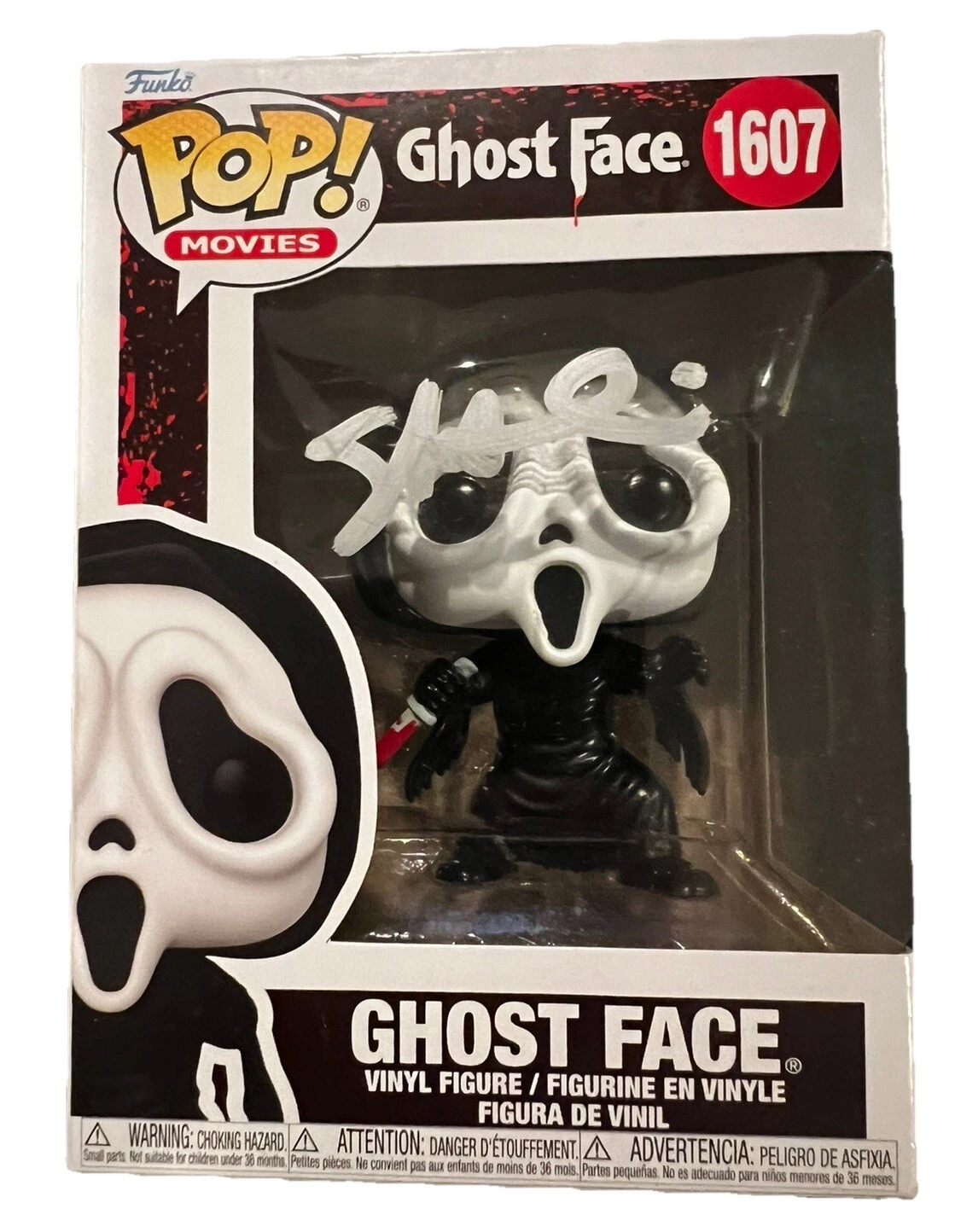 Skeet Ulrich signed (SCREAM) Ghost face #1607 Funko Pop BECKETT BAS BP09694