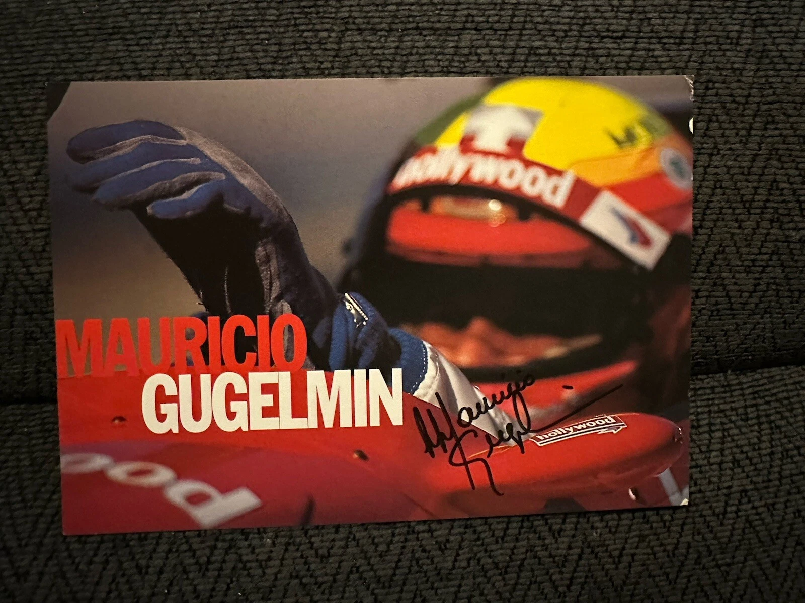 Mauricio Gugelmin Promo Card Signed Hero Card Indianapolis 500 Indy Car Rough*
