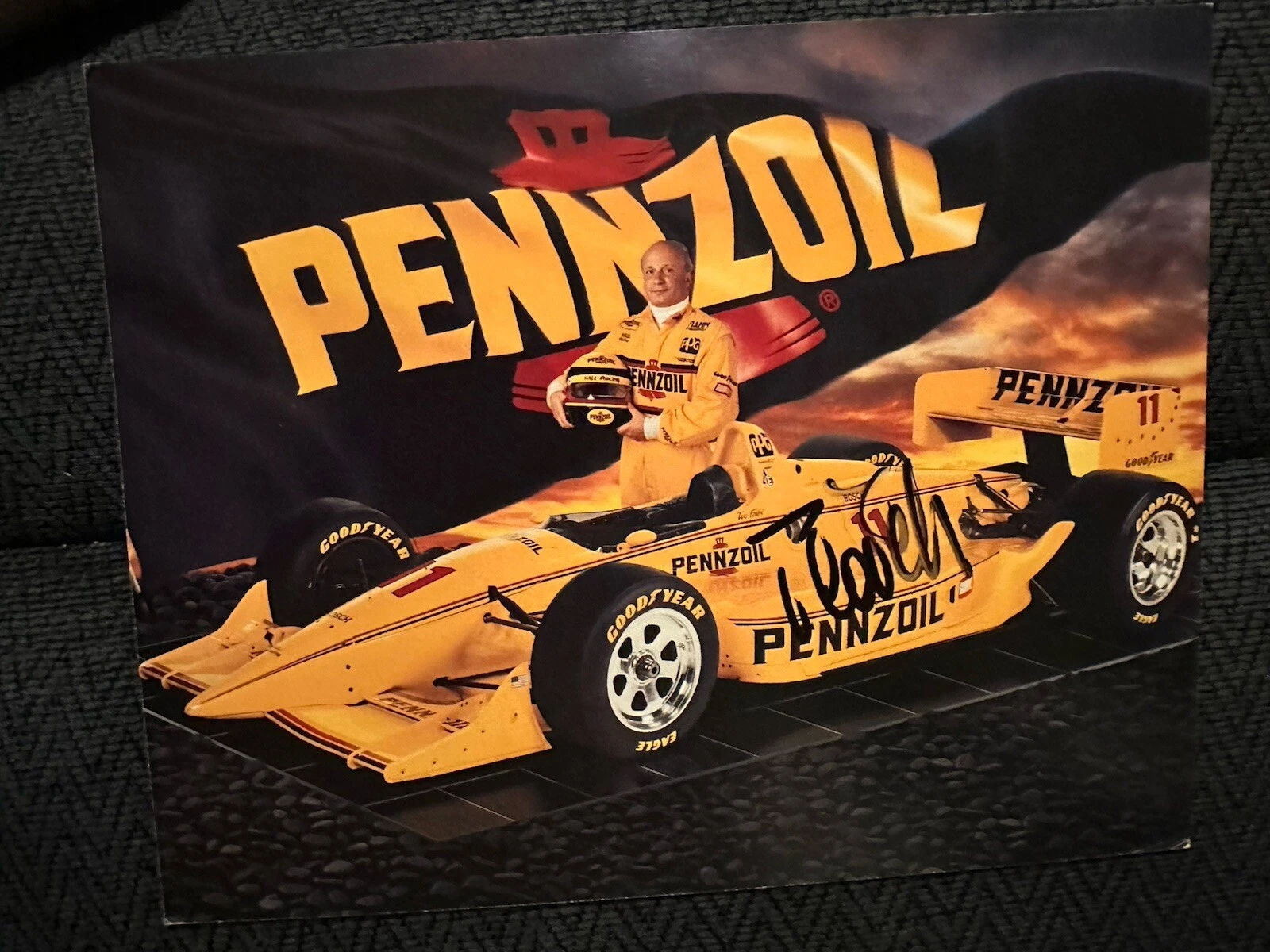 Two Fabi Indianapolis 500 Promo Card Autographed Signed Indy Car