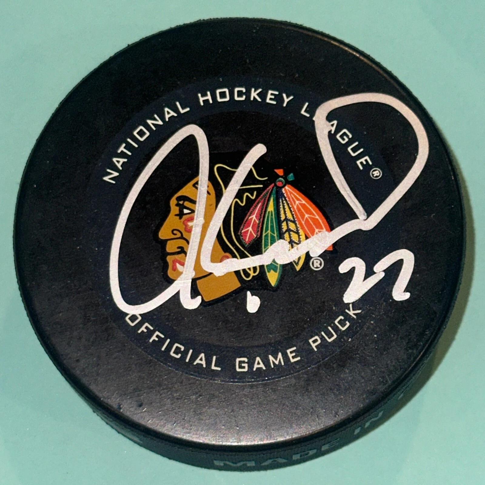 JEREMY ROENICK Signed BLACKHAWKS Official GAME Puck Beckett Auth (BAS)