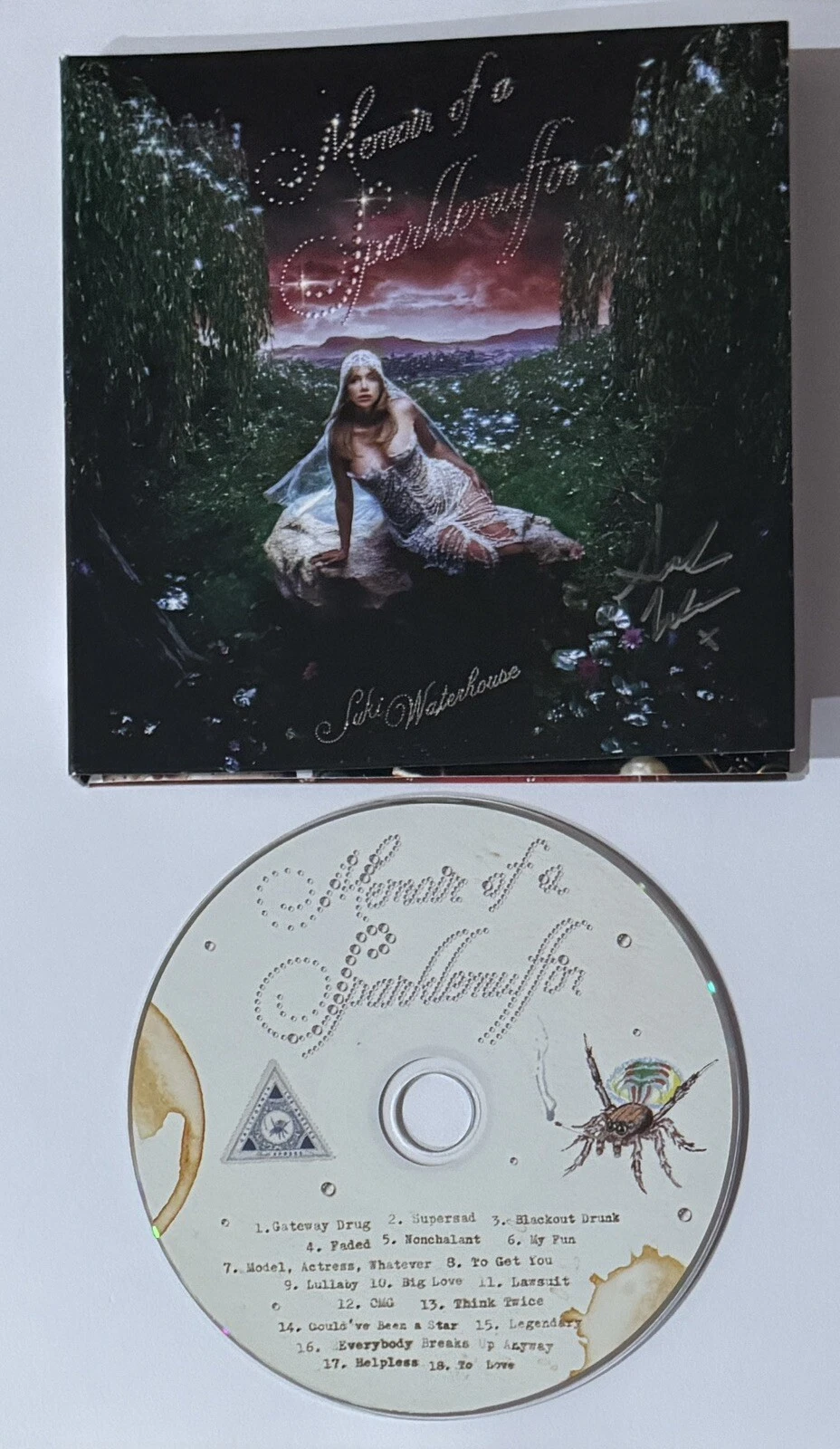 SIGNED Suki Waterhouse Memoir Of A Sparklemuffin CD Cover BAS Beckett Certified