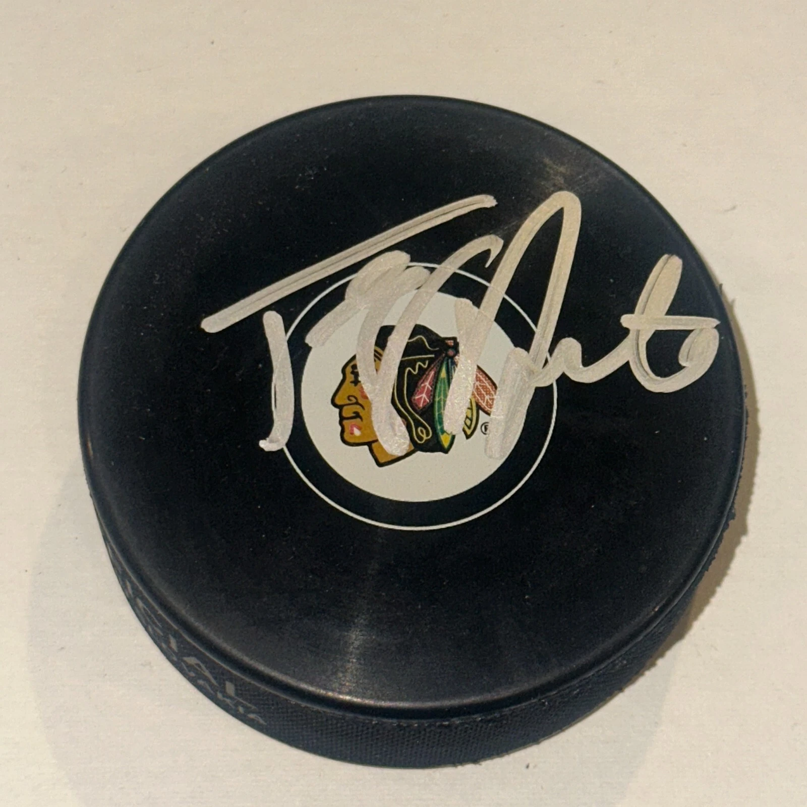 TONY AMONTE Signed Chicago BLACKHAWKS Puck Beckett Authenticated BAS