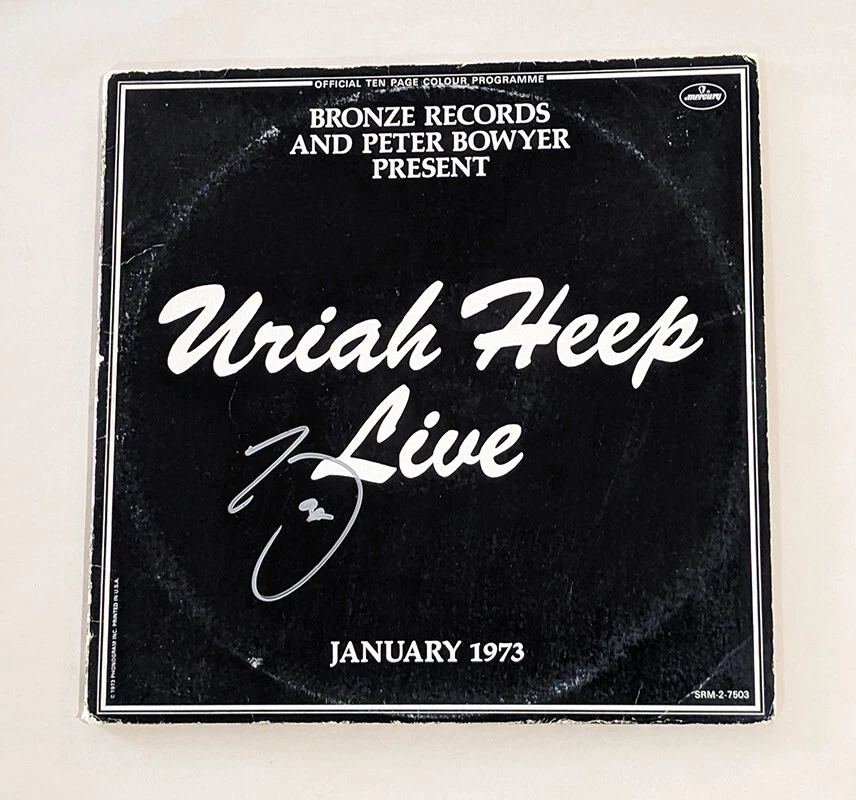 Mick Box of Uriah Heep SIGNED Live January 1973 Vinyl Record COA Autographed