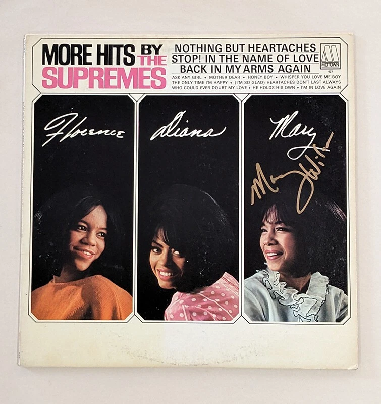 Mary Wilson of The Supremes REAL SIGNED More Hits Vinyl Record COA Autographed