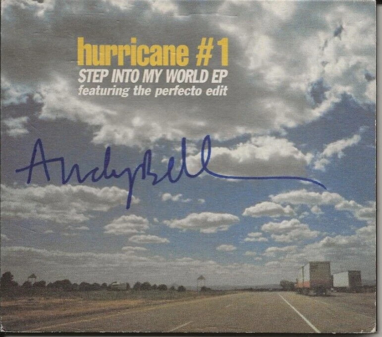 Andy Bell REAL SIGNED Step Into My World CD EP COA Hurricane #1 Ride Beady Eye