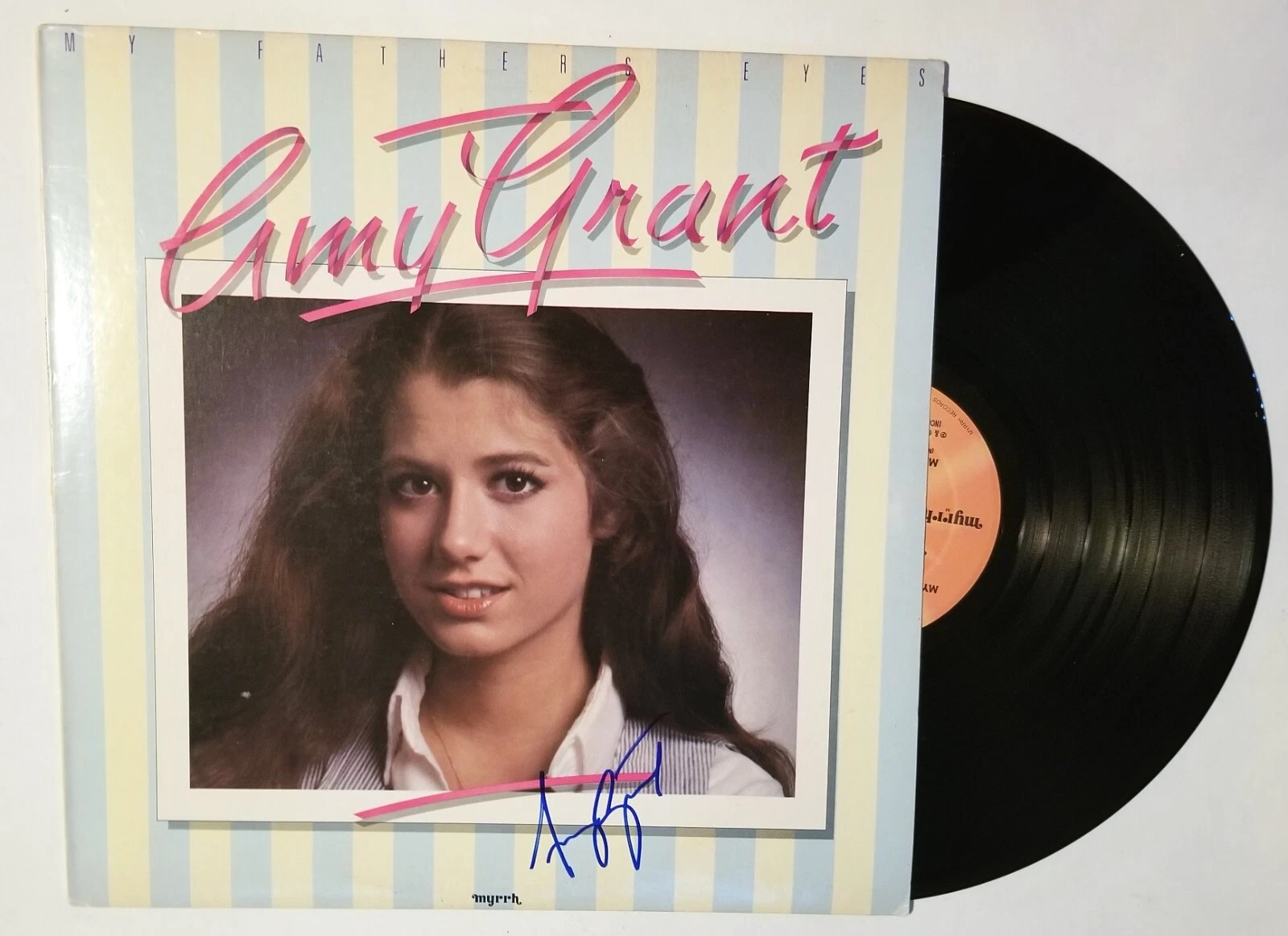 Amy Grant REAL SIGNED My Fathers Eyes Vinyl Record JSA Autographed Christian