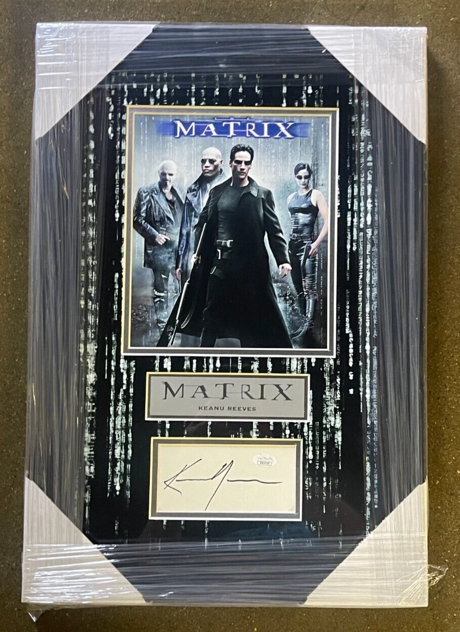 Keanu Reeves Signed The Matrix Cut Autograph Framed Photo Showcase JSA COA