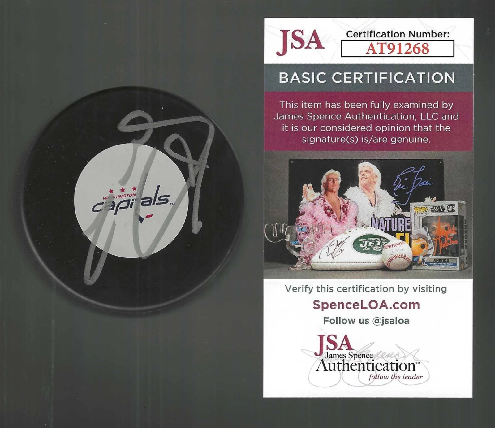 Semyon Varlamov Signed Washington Capitals Puck JSA COA