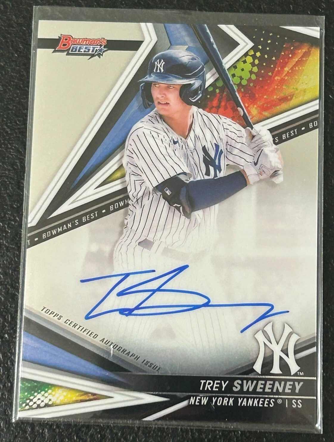 Trey Sweeney 2022 Bowman's Best Auto Card B22-TS Detroit Tigers New York Yankees