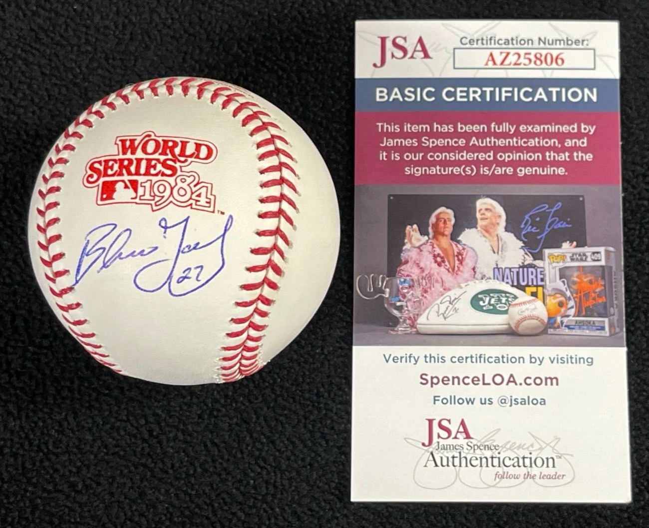Barbaro Garbey Signed Detroit Tigers 1984 World Series Official Baseball JSA COA