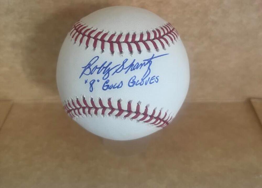 BOBBY SHANTZ YANKEES 8 GOLD GLOVES SIGNED AUTOGRAPHED M.L. BASEBALL BECKETT AUTH