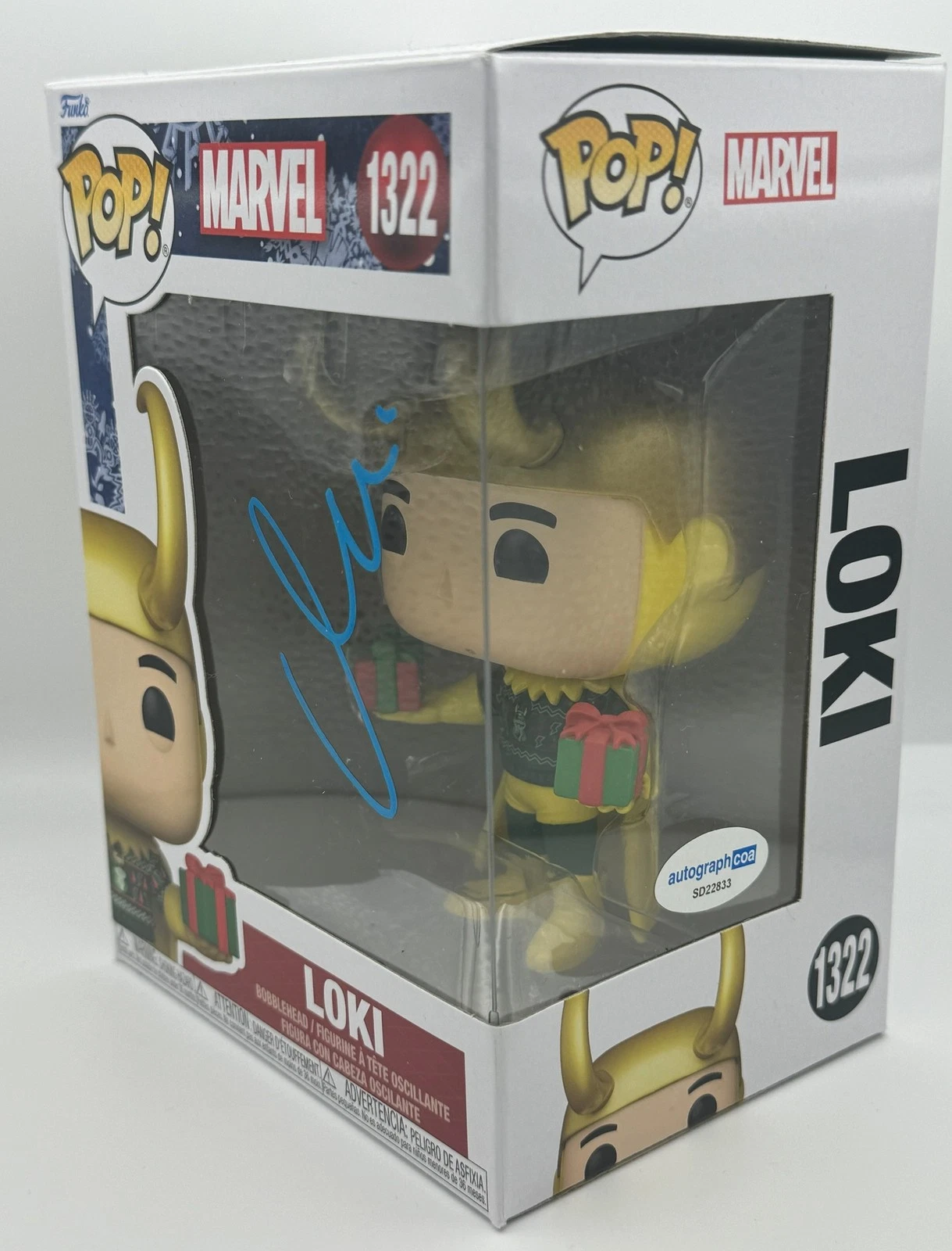 Matt Damon AUTOGRAPH Signed Marvel 'Loki' 1322 Funko Pop Vinyl Figure ACOA