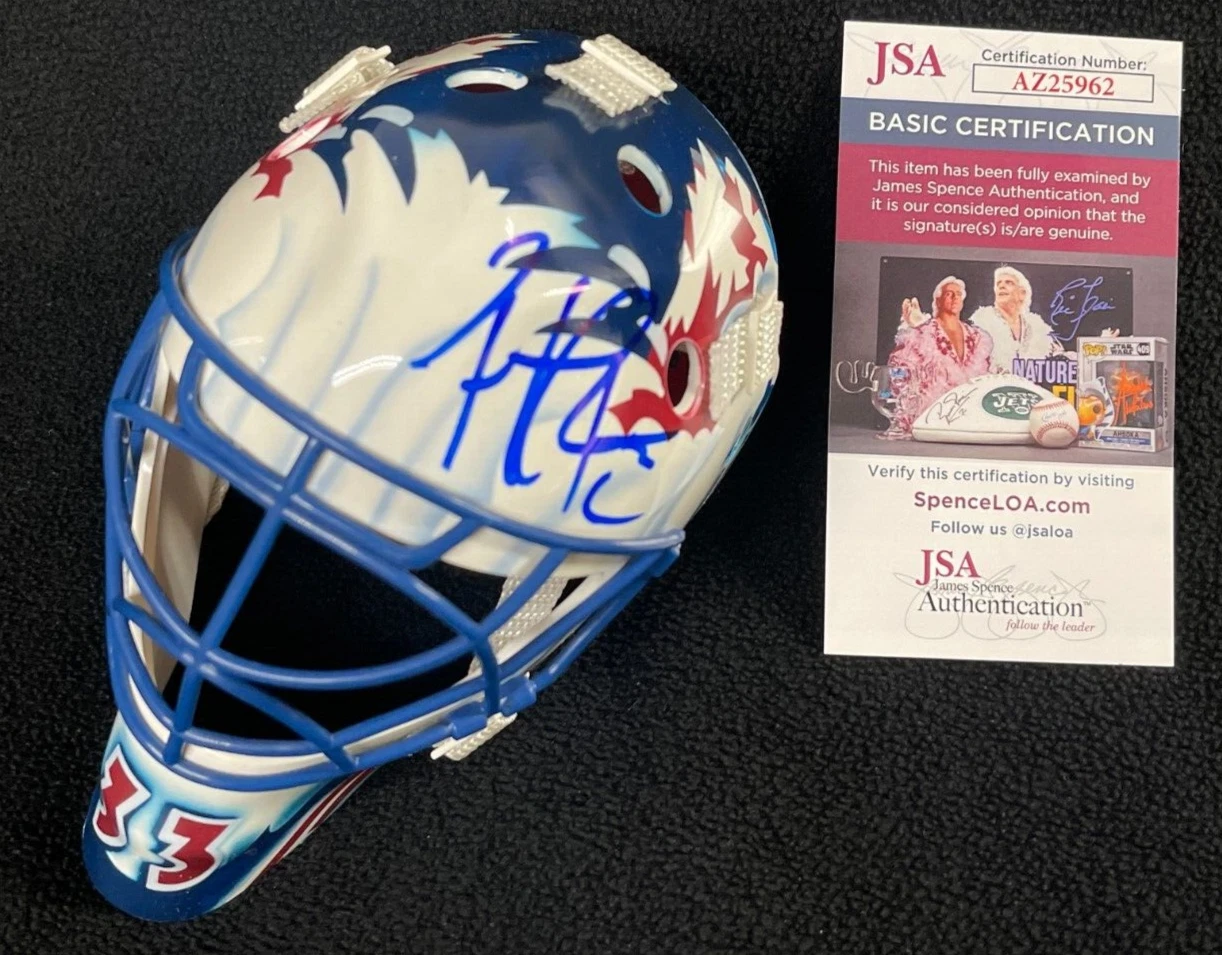 Patrick Roy Signed Colorado Avalanche Riddell Roy Model Mini Goalie Mask JSA COA
