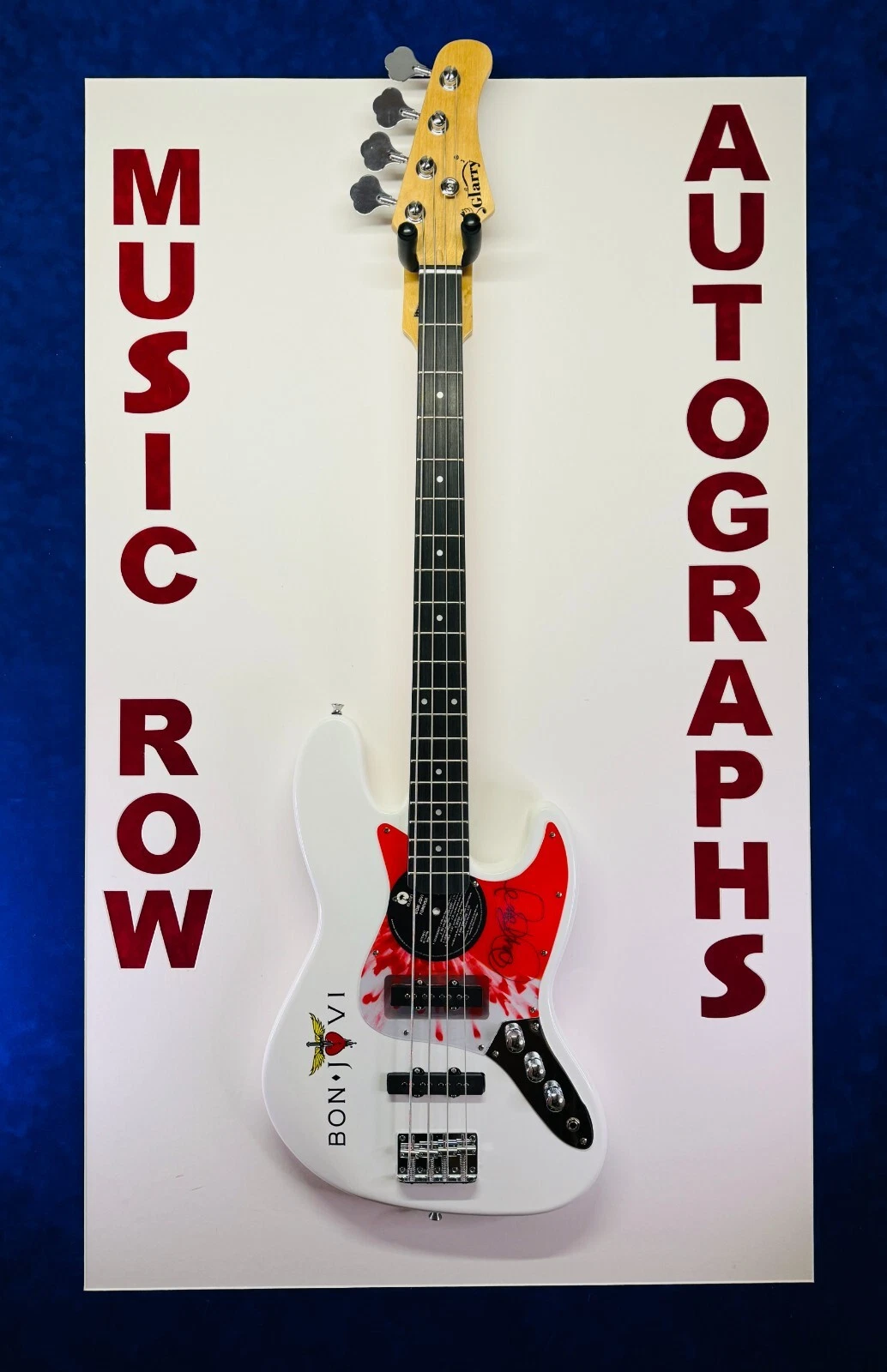 JON BON JOVI Signed Electric Jazz Bass Guitar Autograph JSA COA ACOA LOA