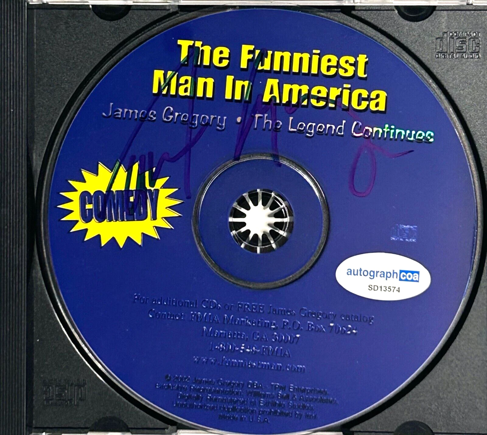 JAMES GREGORY Signed Autograph CD 