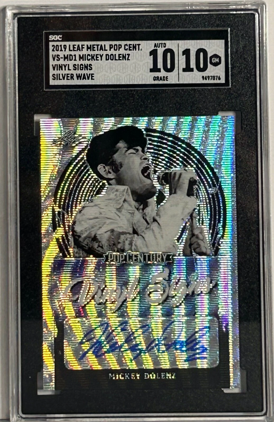 MICKY DOLENZ THE MONKEES Signed Card Encapsulated GR 10 2019 Pop Century MICKEY