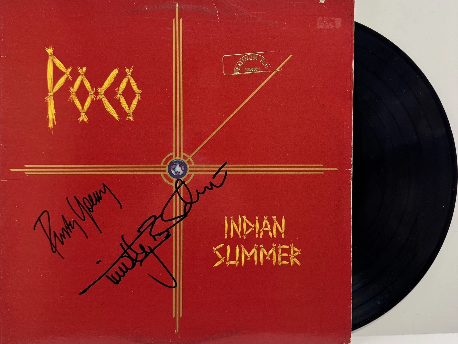 YOUNG SCHMIT SIGNED AUTOGRAPH VINYL ALBUM “INDIAN SUMMER” POCO JSA COA COLLECTIBLE MEMORABILIA