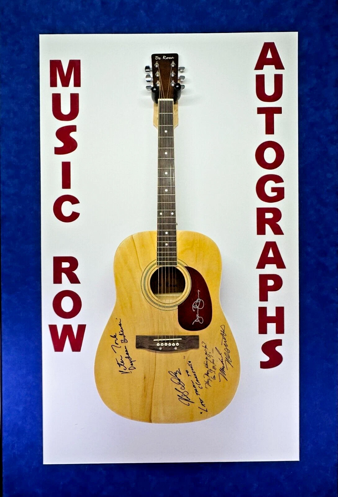 THE MONKEES Signed Autograph acoustic Guitar D Jones Nesmith Tork Dolenz JSA LOA