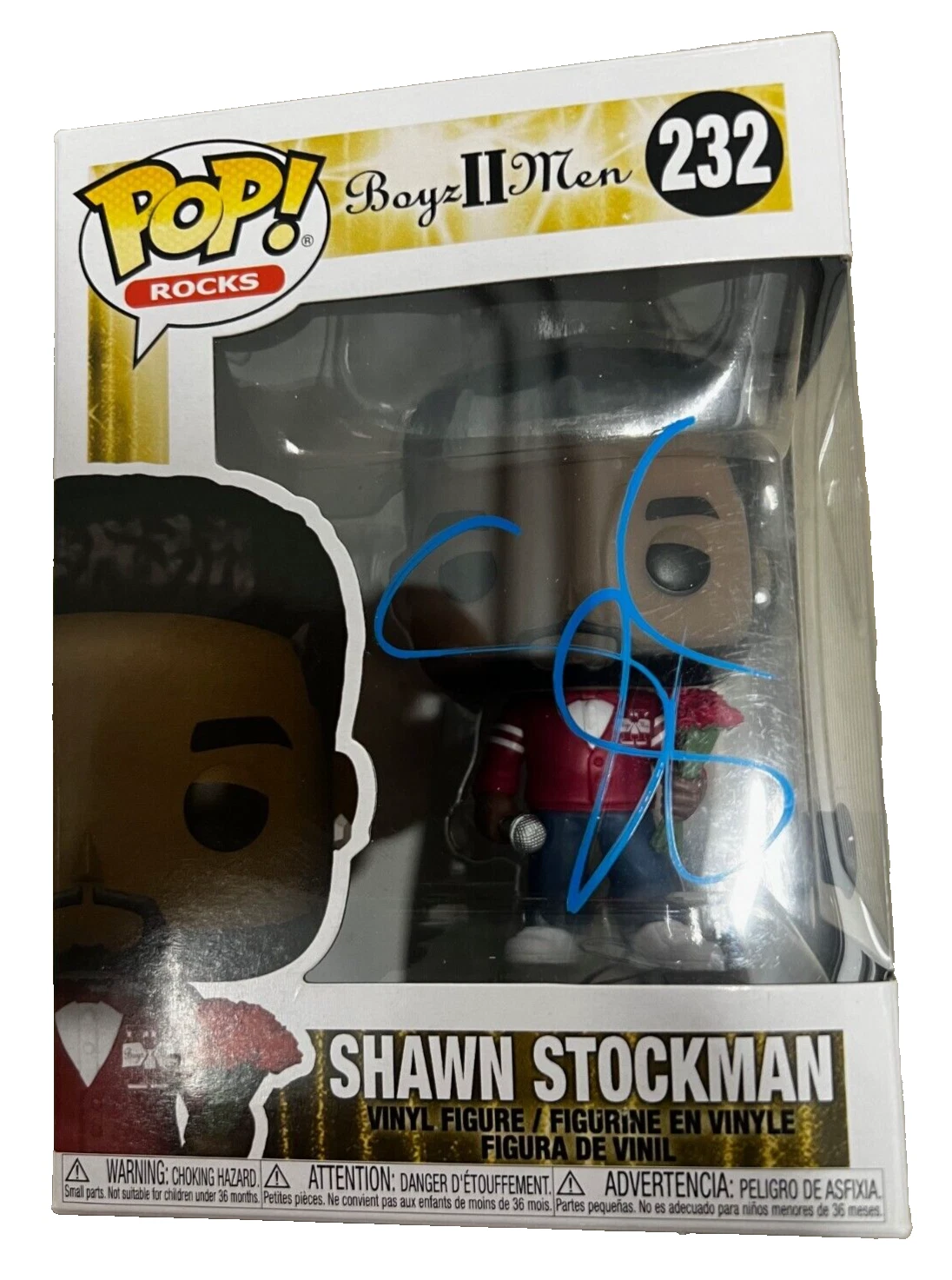 SHAWN STOCKMAN signed (BOYS II MEN) #232 Funko Pop Rocks! BECKETT BAS BP09608