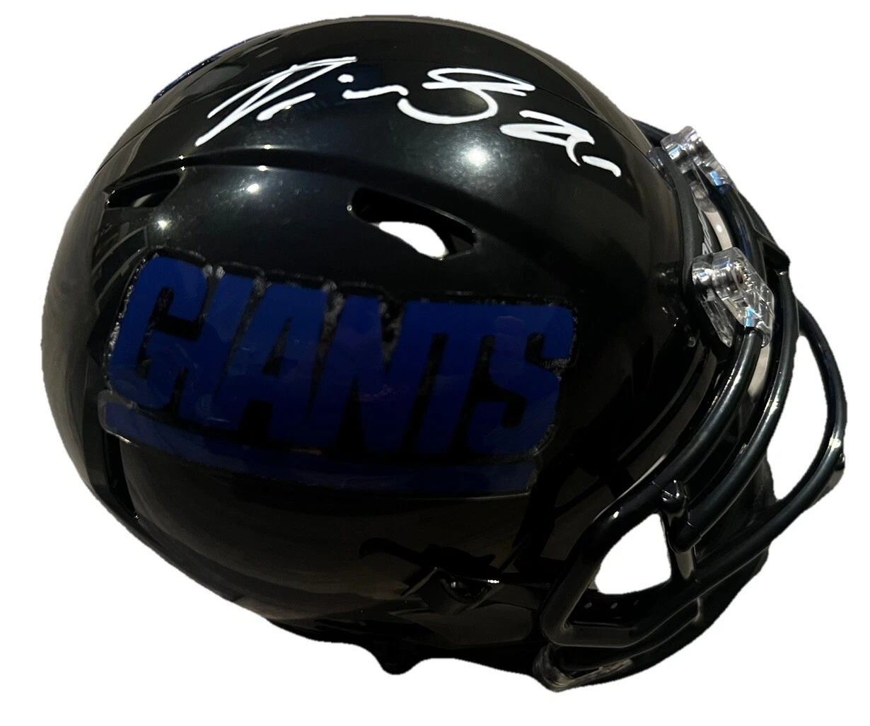 DEVIN SINGLETARY signed (New York Giants) Mini Football Helmet BECKETT BP30420