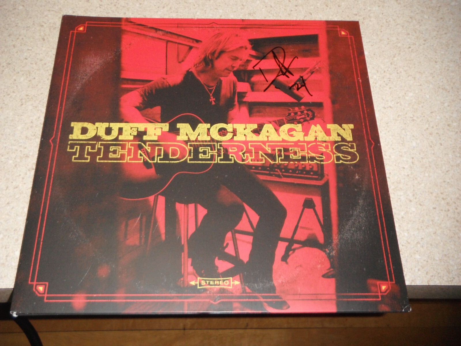 DUFF MCKAGAN SIGNED TENDERNESS VINYL ALBUM GUNS AND ROSES