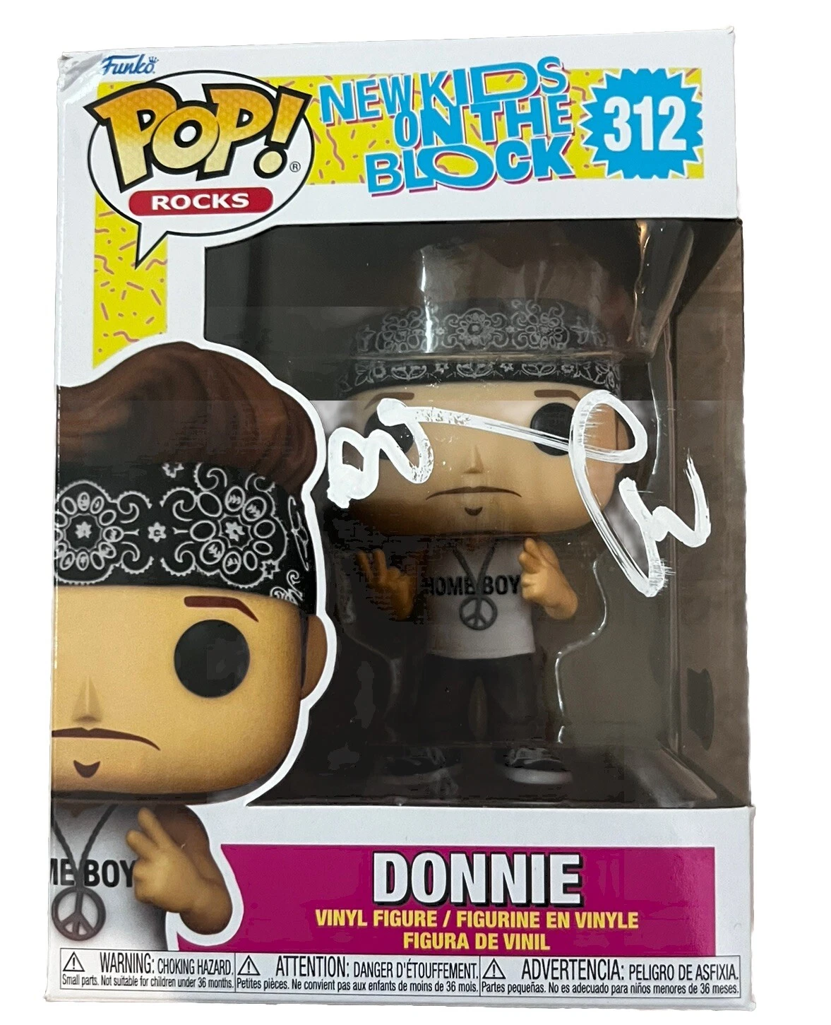 DONNIE WAHLBERG signed (NEW KIDS ON THE BLOCK) #312 Funko Pop BECKETT BM02707