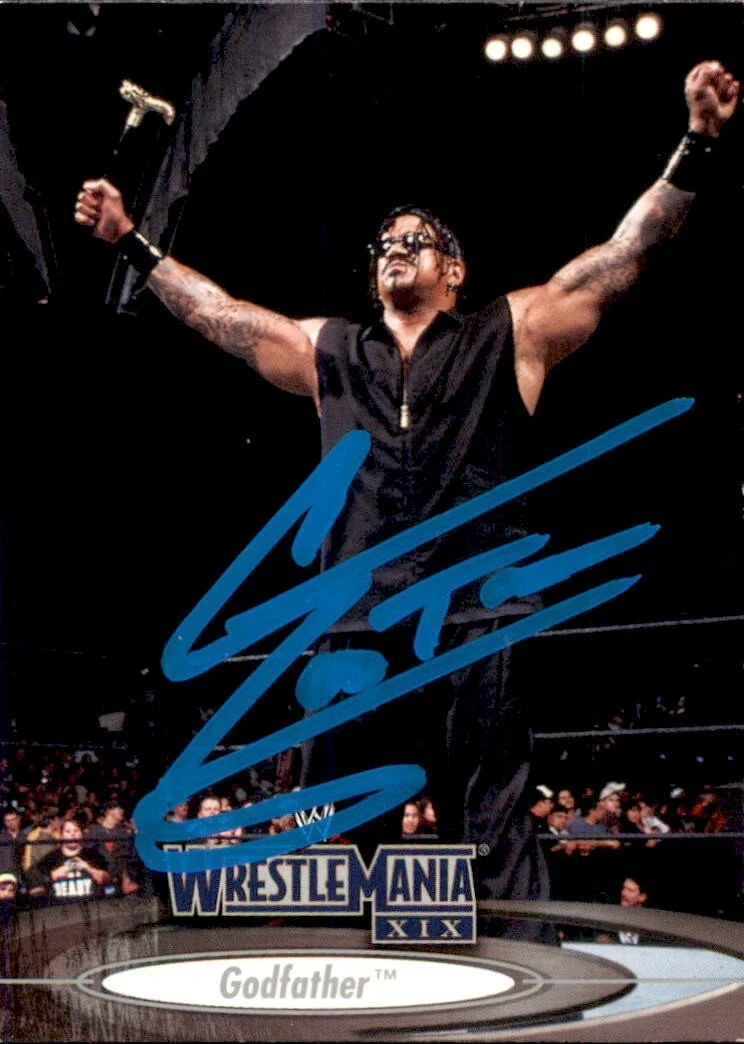 THE GODFATHER SIGNED 2003 FLEER WWE CARD #38 COLLECTIBLE MEMORABILIA