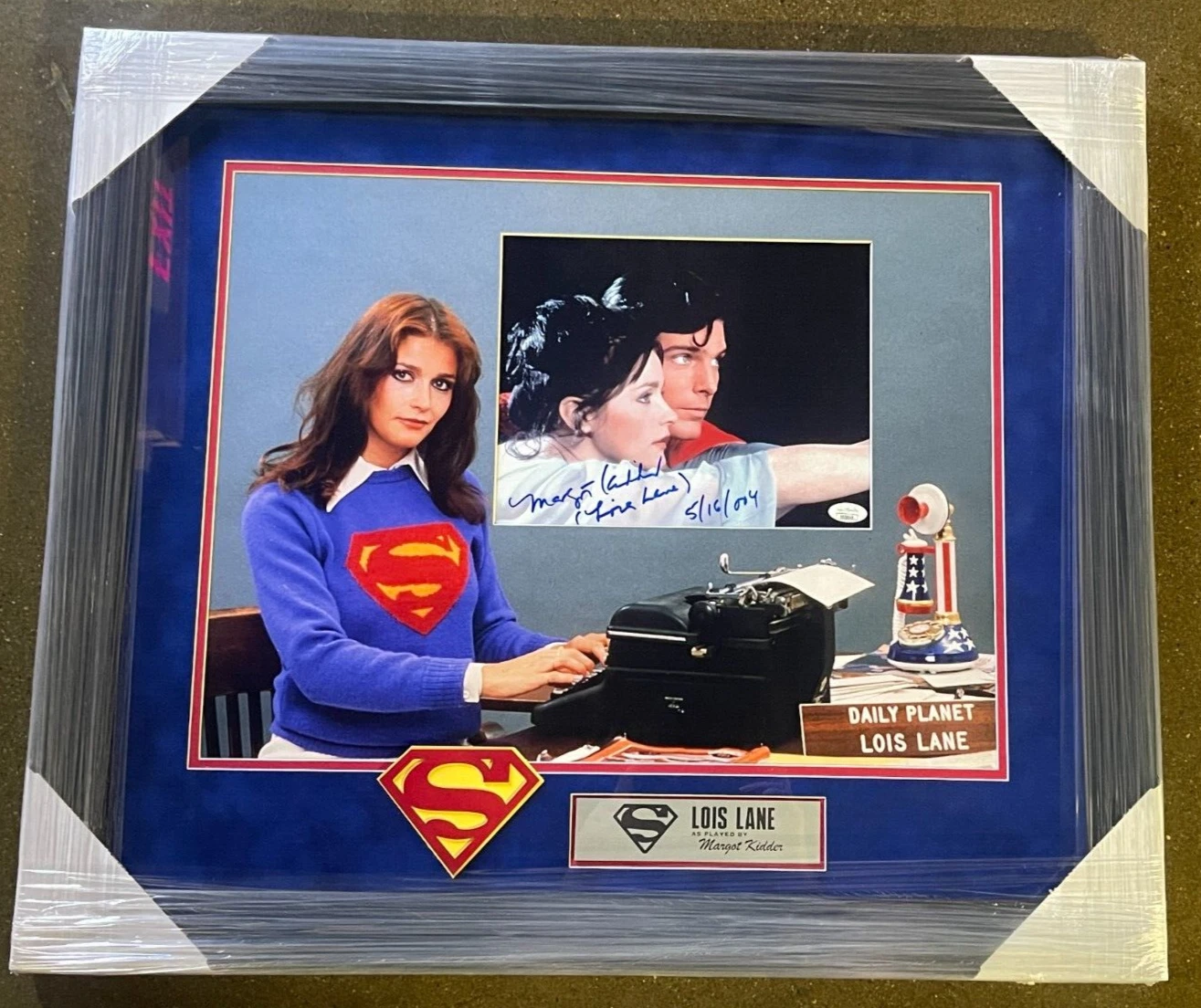 Margot Kidder Signed Inscribed Superman Lois Lane Framed 8x10 Photo JSA COA