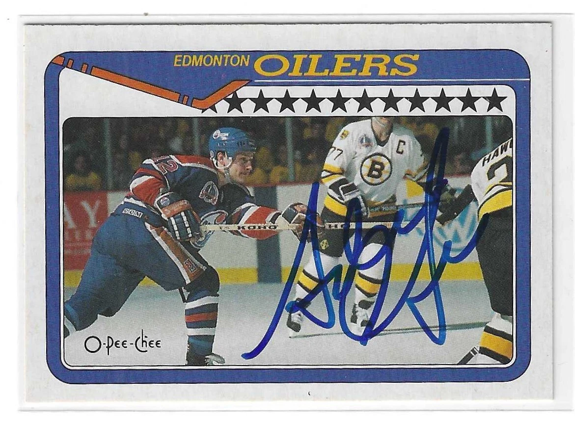Adam Graves Signed 1990/91 O-Pee-chee Card #251 Edmonton Oilers