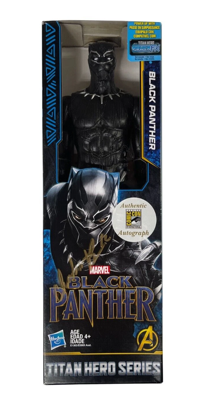 Chadwick Boseman Signed Black Panther Titan Hero Series Action Figure JSA COA