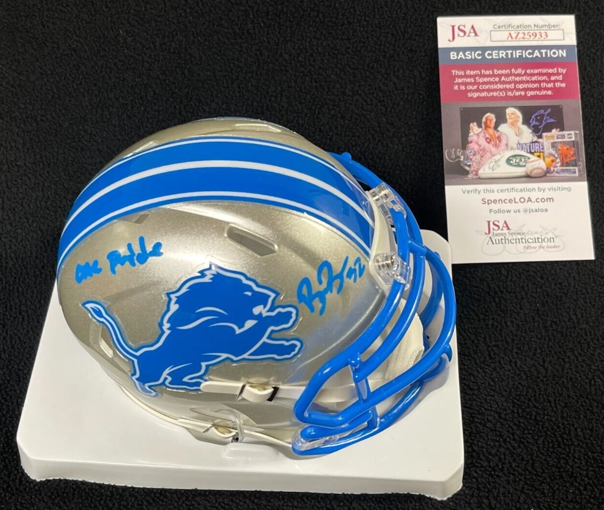 Brian Branch Signed & Inscribed One Pride 24 Detroit Lions Mini Helmet JSA COA