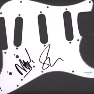 3OH3! SIGNED AUTOGRAPH STRAT GUITAR PICKGUARD ACOA SEAN & NATE