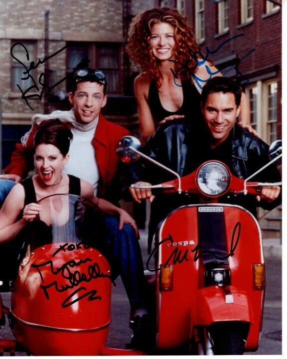 WILL & GRACE signed 8x10 photo DEBRA MESSING ERIC MCCORMACK SEAN HAYES & MEGAN
