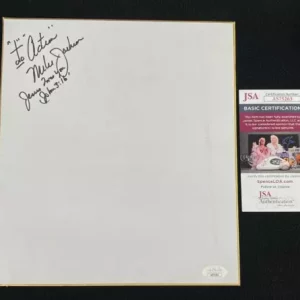 Action Mike Jackson Signed TNA Impact 9.5x10.75 Shikishi Board WWE JSA COA