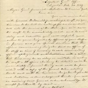 Adjutant General Abner Bourne A. B. Thompson Maine Militia Signed Autograph ALS