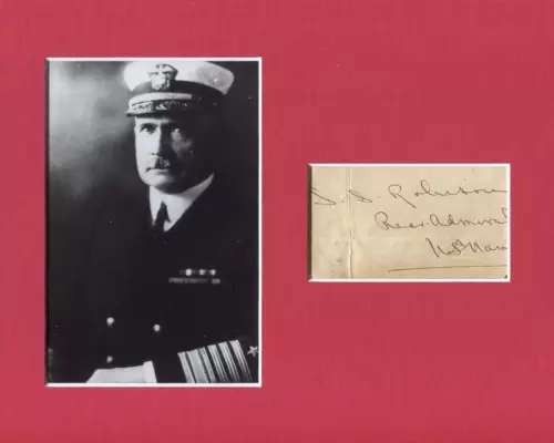 ADMIRAL SAMUEL ROBISON WWI NAVAL ACADEMY SUPERINTENDENT NAVY CR SIGNED AUTOGRAPH COLLECTIBLE MEMORABILIA