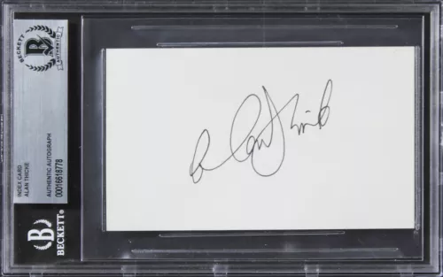 ALAN THICKE GROWING PAINS AUTHENTIC SIGNED 3×5 INDEX CARD BAS SLABBED 2 COLLECTIBLE MEMORABILIA