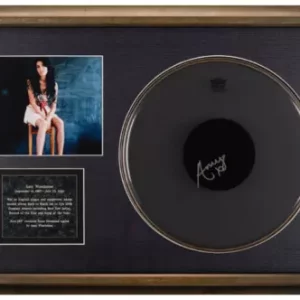 Amy Winehouse Back to Black Singer Signed Autograph Framed Photo Drumhead JSA