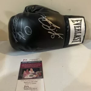 ANDREW GOLOTA RIDDICK BOWE SIGNED AUTOGRAPH BOXING GLOVE JSA COA EVERLAST BOXER