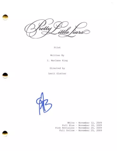 ASHLEY BENSON SIGNED AUTOGRAPH PRETTY LITTLE LIARS FULL PILOT SCRIPT HANNA MARIN COLLECTIBLE MEMORABILIA