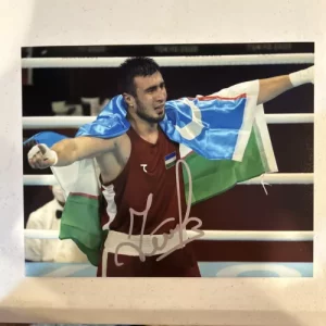 BAKHODIR JALOLOV SIGNED AUTOGRAPH 8x10 PHOTO PICTURE BOXING CHAMP COA OLYMPICS