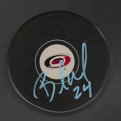Brad Malone Signed Carolina Hurricanes Puck