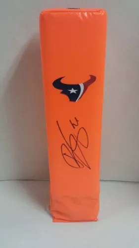 BRIAN CUSHING SIGNED TOUCHDOWN PYLON HOUSTON TEXANS FOOTBALL