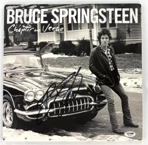 BRUCE SPRINGSTEEN SIGNED AUTOGRAPH ALBUM VINYL RECORD LP – CHAPTER AND VERSE PSA COLLECTIBLE MEMORABILIA