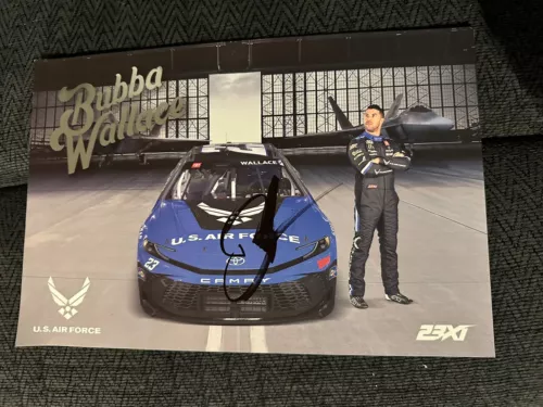 BUBBA WALLACE SIGNED PROMO HERO CARD NASCAR CUP AUTOGRAPHED 2024 COLLECTIBLE MEMORABILIA